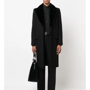 Saint Laurent
long-line single-breasted coat